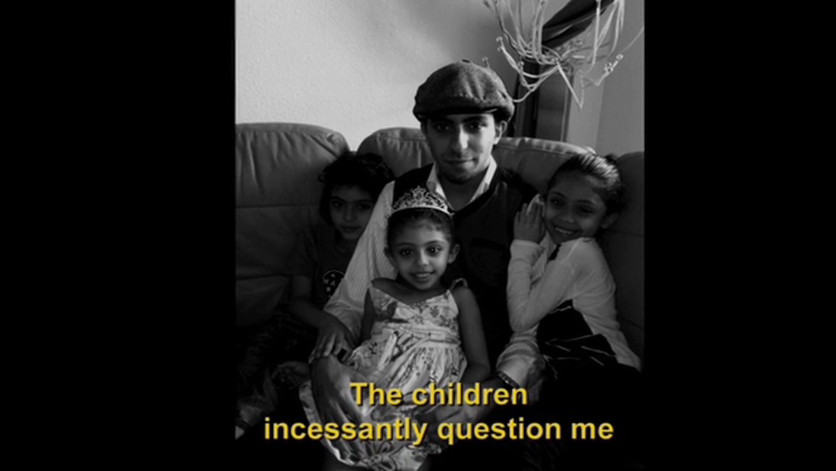 Badawi tillsammans med sina barn.